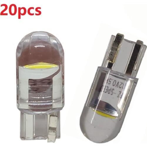 20PCS New T10 W5W WY5W 168 501 2825 LED Car Wedge Parking Light Side Door Bulb Instrument Panel Lamp Auto License Plate Lights