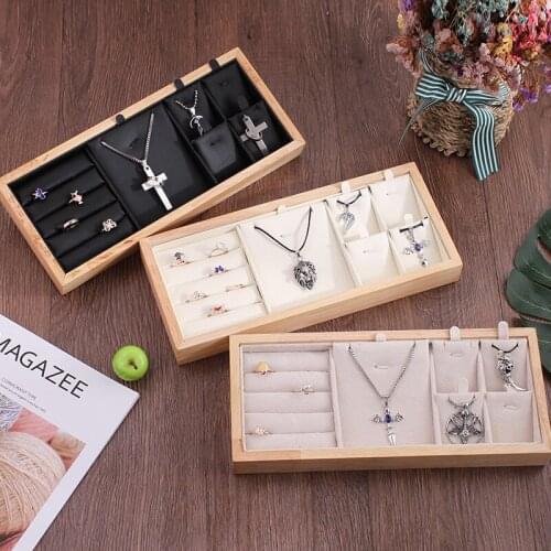New Multifunction Necklace Tray Display Ring Earring Plate Case Necklace Pendants Tray Showcase Jewelry Storage Organizer