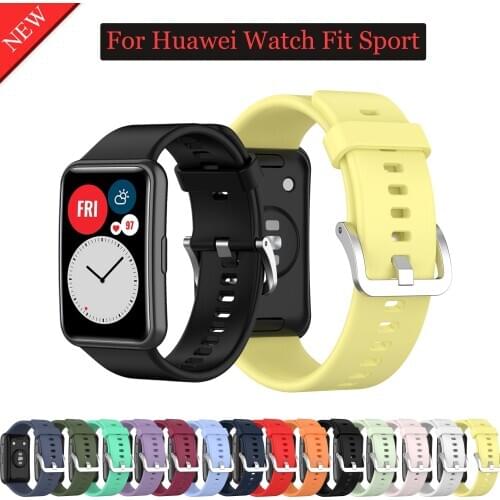 New Silicone Strap For Huawei Watch Fit Smart Watch Sport WristBand Replacement Watchband Bracelet Accessories For huawei fit