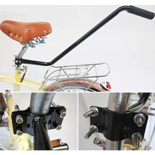 New Bike Trainer Bicycle Trainer Children Cycling Bike Safety Balance Push Handle Bike Training Handle for Kids Learning Bike