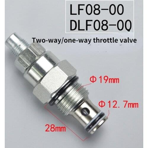 Threaded Cartridge Hydraulic Adjustable Single and Two-way Throttle Valve LF08-00 DLF08-00 Flow Control NV08