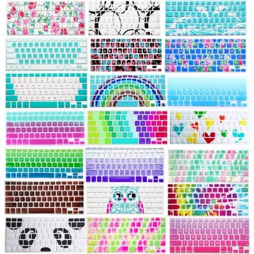 Silicone Soft Decal Prints Keyboard Cover Skin Protective Film Protector For Apple Macbook Air Pro Retina 13"15" 17" A1278 A1466