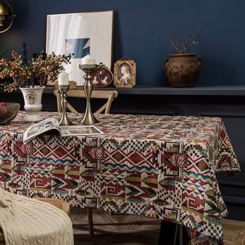 Creative Design Decorative Tablecloths Bohemian Tablecloths Water and Oil Resistant Rectangular Tablecloths Dining Table Cover