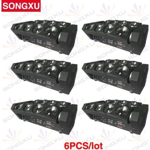 SONGXU Beam Spider Light 8x10W RGBW 4in1 LED Spider Moving Head Light for Disco Nightclub DJ Party 6pcs/lot/SX-MH0810D