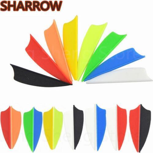 99Pcs/Lot 1.75" Archery Arrow Feather Rubber Vanes Shield Fletching Fletche Arrow DIY Tools For Bow Outdoor Shooting Accessories