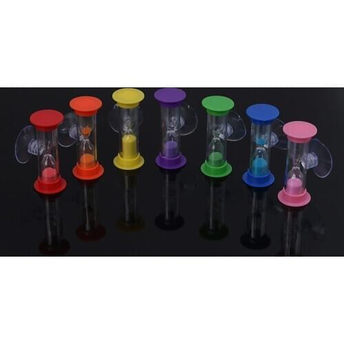 3 Minute Shower Timer Tooth Brushing Timer Creative Gifts Children Supplies Hourglass Sand Clock Plastic Suction Cup 7 Colors