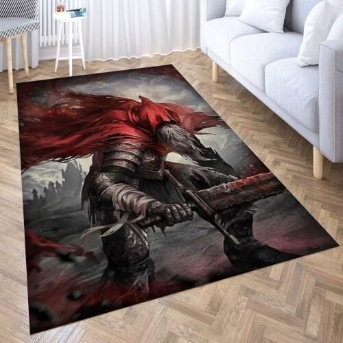 Dark Souls III Carpet for Living Room 3D Anime Cartoon Rug Gamer Teen Room Bedside Lounge Rug Kids Children Floor Mats
