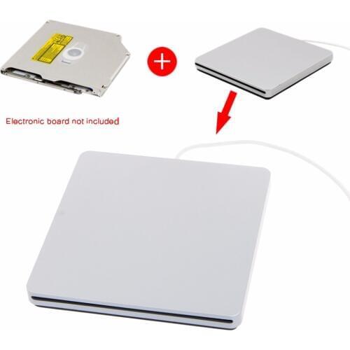 External USB CD DVD RW Drive Enclosure Case for Macbook Pro Air Optical Drive