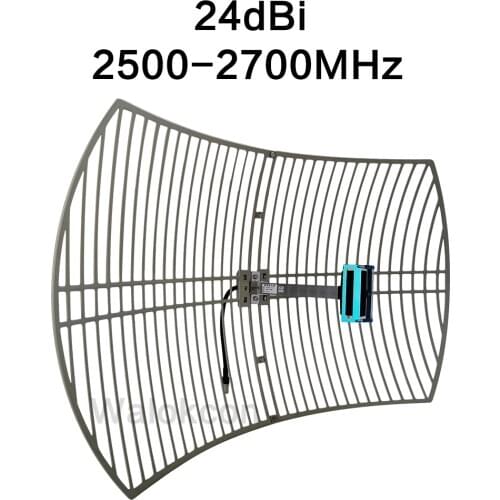 24dBi Gain 2500-2700 4G LTE 2600 External Grid Antenna N Female Outdoor Antenna For Cellphone Signal Booster Repeater