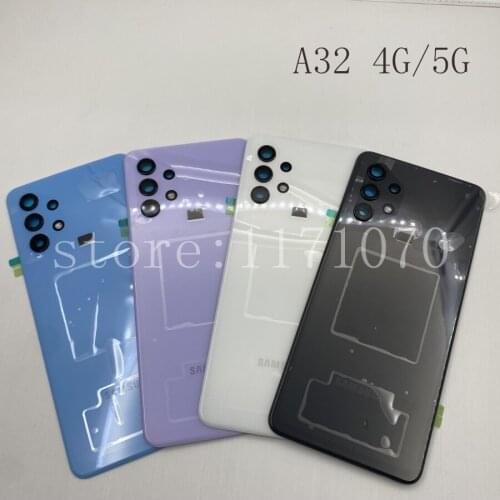 Samsung Galaxy A32 A325 4G/5G Battery Back Cover Door Rear Housing Case Replacement A32 Phone Case With Adhesive Sticker