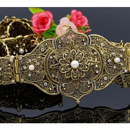 SUNSPICEMS Ethnic Morocco Caftan Dress Belt Silver Color Wedding Jewelry Female Waist Chain Caucasus Metal Buckle Bridal Gift