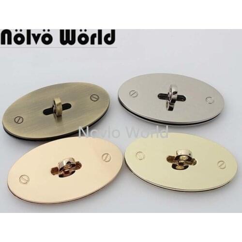 2-10pcs 5 colors 74*40mm repair luxury tote bag oval lockTwist turn locks for ladies handbag