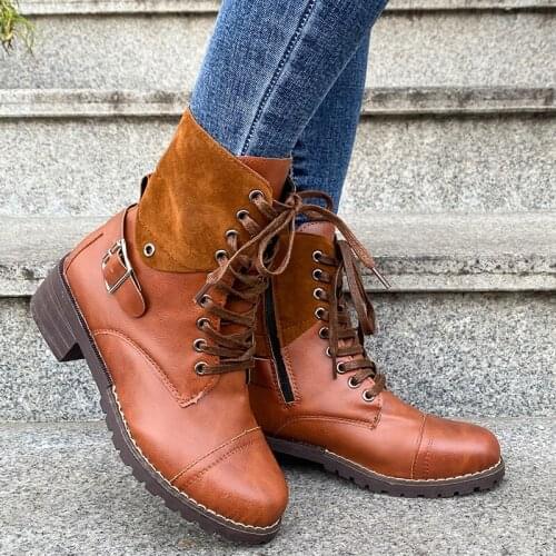 2021 Boots Women Shoes for Winter Boots Fashion Shoes Woman Casual Autumn Leather Botas Mujer Female Ankle Boots Women