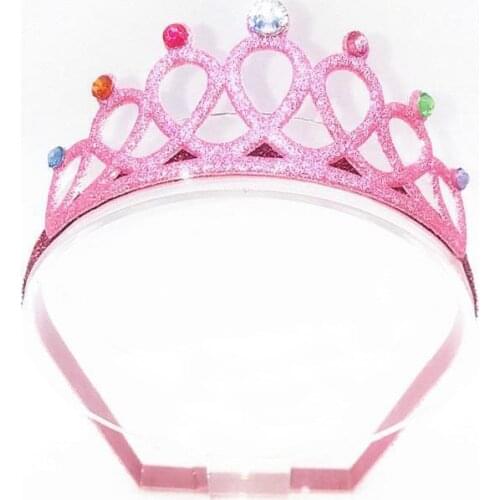 5pcs 4 colour Glittering Crown Baby Headbands Girls Elastic Bands Hair Accessories Princess Tiara HairBands Children Headwear