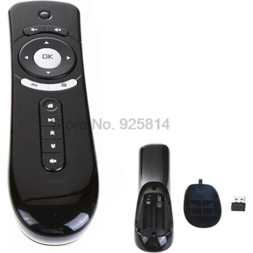 By dhl or ems 100 pieces 2.4G Wireless T2 Air Mouse 3D Motion Stick Android Remote Mouse For Smart TV Box Media Player