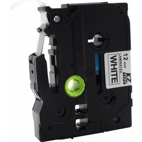 Black on White Label Tape for Brother P-Touch E100VP E300 Edition GL-100 H100 H100LB H100R H105 H300 H300LI H75