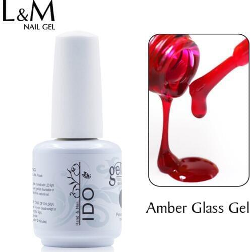 IDO white bottle 12 Pcs Free Shipping amber glass Series Gel Nails Soak Off UV led colorful Polish New Arrival Factory Wholesale