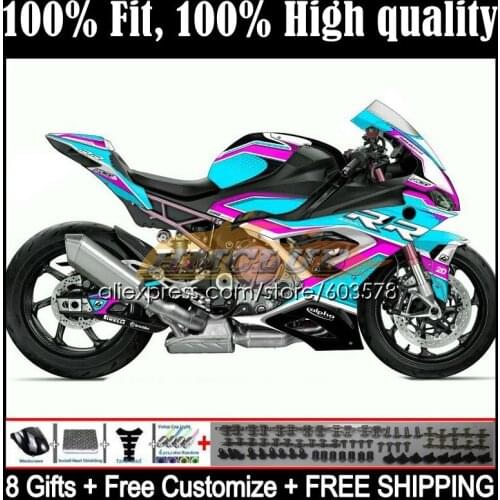 Injection Kit For BMW S-1000 S1000-RR S1000 RR 46CL.47 S1000RR 19 20 21 S 1000 RR 1000RR 2019 2020 2021 OEM Fairing Cyan black