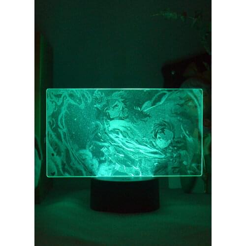3D Picture Lamp Anime LED Light Smart Phone Control Demon Slayer Blade Tanjiro Kamado for Bedroom Decoration Kids Birthday Gift