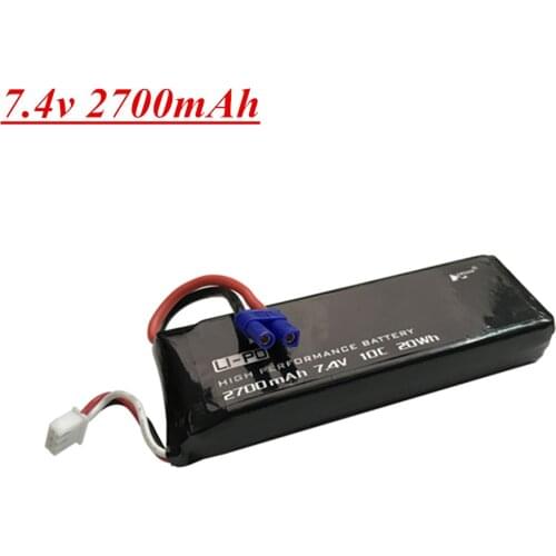 7.4V 2700mAh lipo battery for Hubsan H501C H501S X4 RC Quadcopter Drone spare parts 2s 7.4V EC2 Plug 10C 20WH Battery