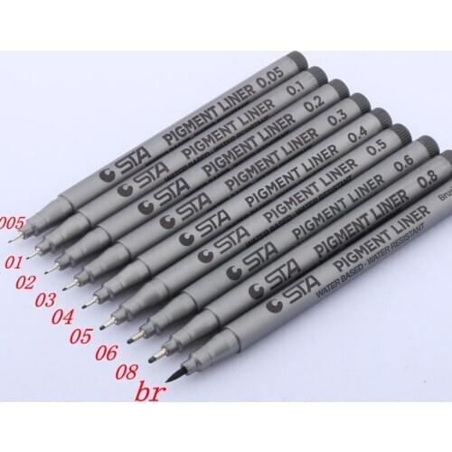 High quality Sketch comics Art Marker Pen Needle Pigment Liner waterproof Based Drawing Handwriting School office stationery