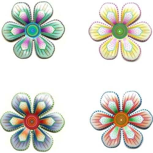 Metal Flower Wall Art Decor Retro Colorful Iron Floral Sculpture Garden Ornament