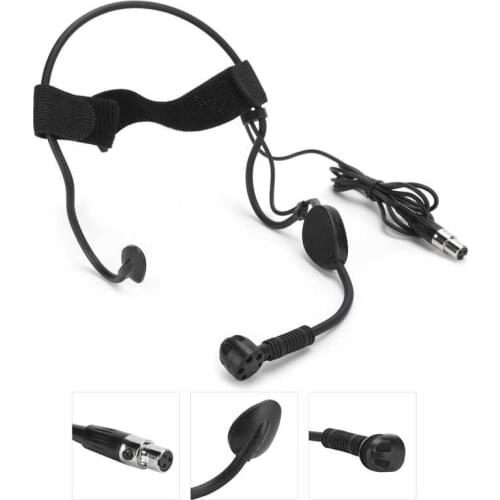 Mini 3 Pins Headband Microphone Condenser Mic for Wireless System Transmitter Audio Mixer Headset Microphone