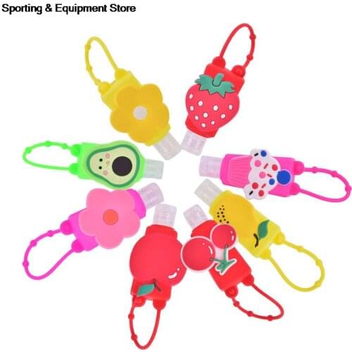 Cartoon Silicone Mini Hand Sanitizer Holder Travel Outdoor Safe Gel Holder Hangable Liquid Soap Dispenser Containers For Kids