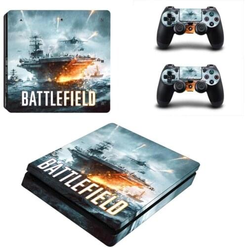 Battlefield PS4 Slim Stickers Play station 4 Skin Sticker Decals For PlayStation 4 PS4 Slim Console and Controller Skin Vinyl