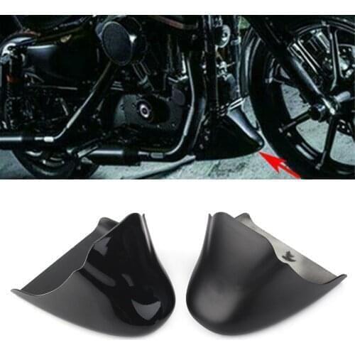 Black Motorbike Chin Fairing Spoiler Trim Cover for Harley Sportster 883 1200 Custom XL883C XL1200C ABS Plastic