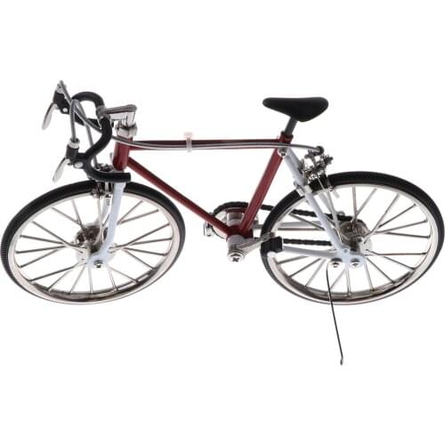 Excellent Mini Metal Bike Toys Racing Bicycle Model Collections - Red