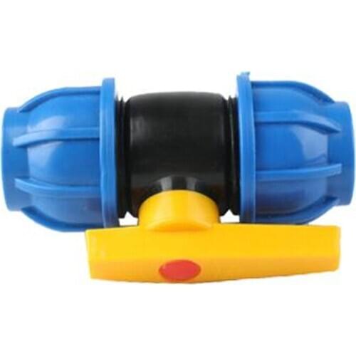 PE Quick Connect Steel Core Ball Valve Hot Melt Switch 20 25 32 40 5063 Water Pipe Repair Fast Blue Cap Valve