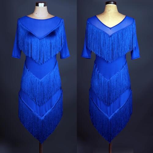 2015 Latin Dance Dress Women Cha Cha/Rumba/Samba/Tango/Ballroom Dance Skirt Sexy Plus Size Club Dresses Vestido Franja DQ13013