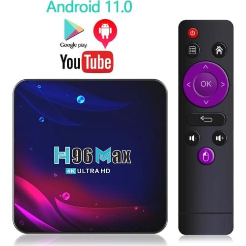 H96 Smart TV Box Android 11 4K Hd Youtube Google Play 5G Wifi Bluetooth-compatible Receiver Media Player HDR USB 3.0 4G 64Gb