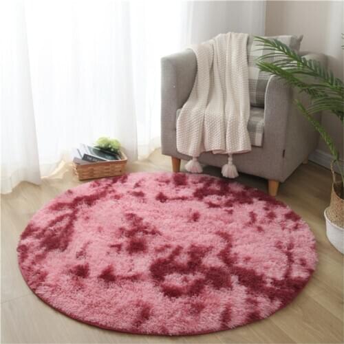 Nordic tie-dye gradient carpet round hanging basket chair tent mat living room floor mat can be customized