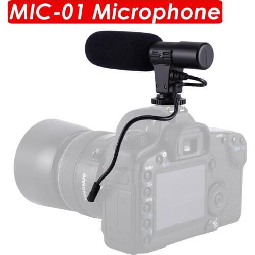 Mic-01 3.5mm Recording Microphone Digital SLR Camera Stereo Microphone for Canon Nikon Pentax Olympus