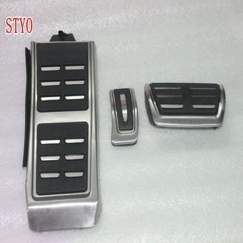 STYO For LHD Audii A4 A4L A6L A7 S7 A8 S4 RS4,A5 S5 RS5 8T Q5 SQ5 8R Stainless steel Gas Brake pedal Cover Car AT/MT Pedal