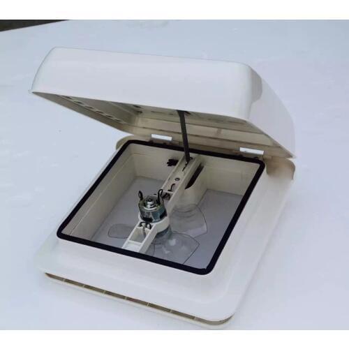 Free Shipping RV Caravan Motorhome Camping Car ABS Roof Ventilation Hatch With Fan White 280x280MM MG15RH