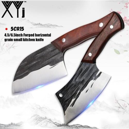 XYj Kitchen Cooking Knife 4.5'' 6.5'' Chef Tool Slicing Boning Knife Meat Vegetables Fruits Chinese Meat Cleaver Home Cutlery