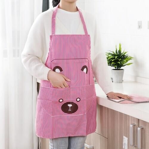 NEW Women Lady Kitchen Apron Dress Restaurant Home Kitchen Pocket Cooking Working Apron Bib Dining Room Barbecue Cute
