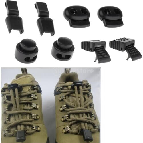 2 Pair Sports Fitness Lock Lace Locking Shoe Laces Sneaker Shoelaces Lock Shoestrings Running/Jogging/Triathlon