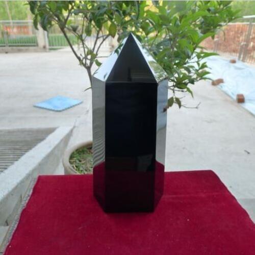 3725g Large nature black obsidian crystal gemstone point healing