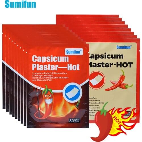 40pcs Sumifun 2 Type Hot Pepper Capsicum Pain Relief Patch Back Neck Shoulder Joint Arthritis Chinese Herbal Medical Pasters