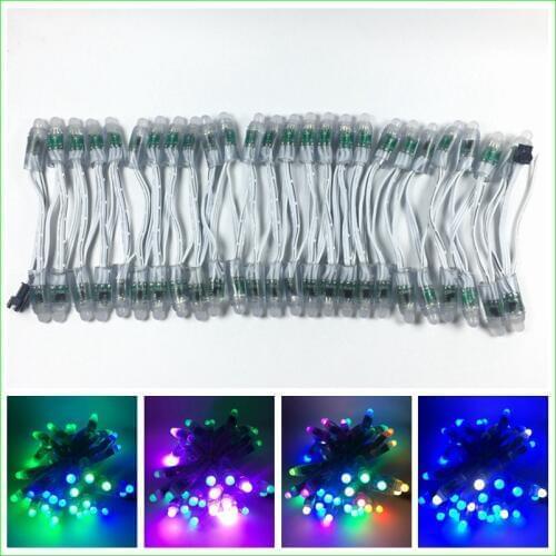 500pcs DC5V /DC12V 12mm ws2811 ic LED Module Black/Green/White/RWB Wires String Christmas led Pixel light;Addressable;waterproof