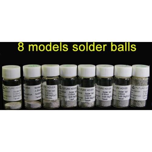 8 models lead-free BGA solder balls 0.3/0.35/0.4/0.45/0.5/0.55/0.6/0.76mm