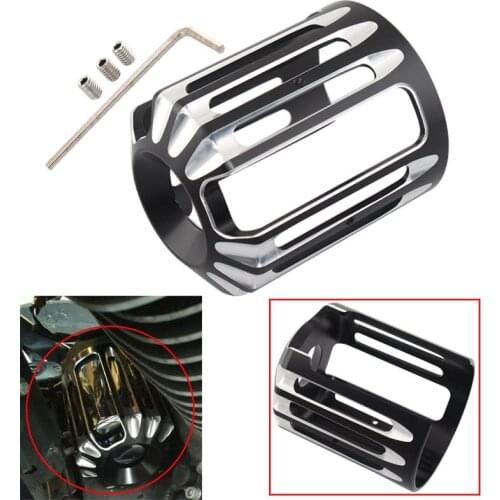Motorcycle Aluminum Oil Filter Cover For Harley Sportster XL 883 1200 Dyna Softail Touring FLHR CVO Fatboy Machine Oil Grid