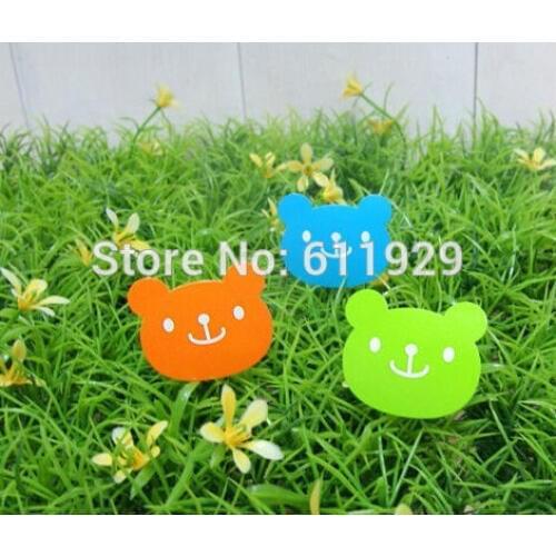 Free shipping 3 colors cute bear seal stickers 2.8x3cm/gift packing labels/DIY cake box decorated stickers 900 pcs a lot