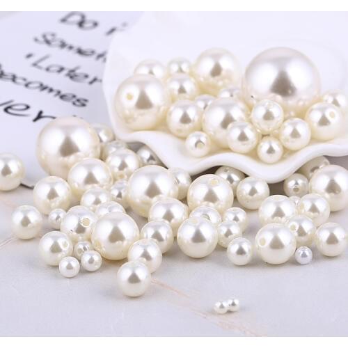 White imitation pearl beads for clothes Fake collar decoration sewing ABS beads jewelry wedding garments diy crafts accessoires