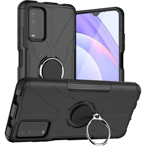 4 in 1 Magnetic Ring Case For Xiaomi Redmi 9T Case Shockproof Armor Car Holder Cover Xiomi Redmi 9T Case Redmi 9T 9 T Back Cover