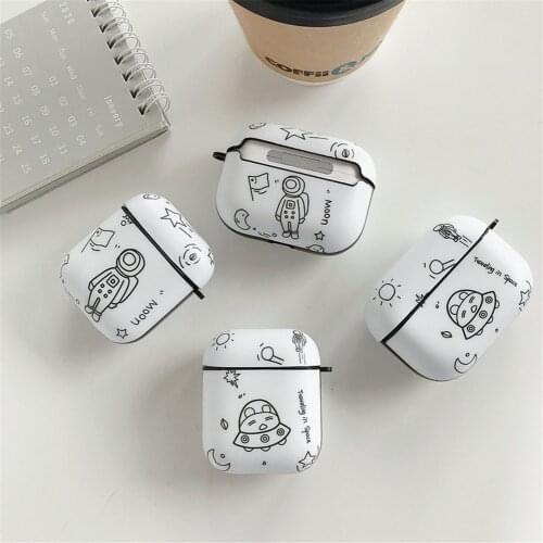 Space Astronaut Spaceship Earphone Case For AirPods 1 2 3 Pro Wireless bluetooth headset Cover for airpods 3/pro coque